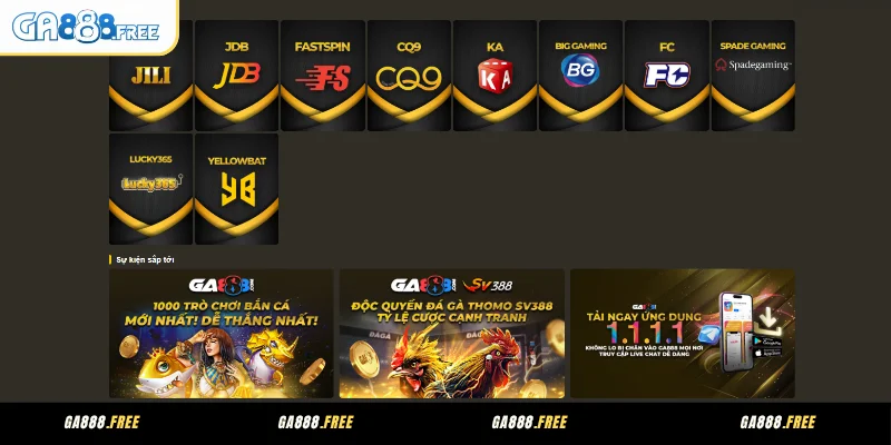 Bắn Cá Ga888 Mở Kho Game Biển Sống Động Chọn Bàn Chơi Hợp Gu 3 Các thương hiệu hàng đầu đồng hành cùng sảnh bắn cá tại GA888