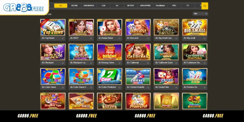 Danh sách các sản phẩm game bài GA888 đặc sắc