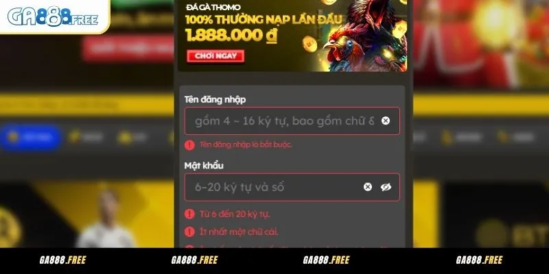 Điều kiện tiên quyết để đăng ký GA888