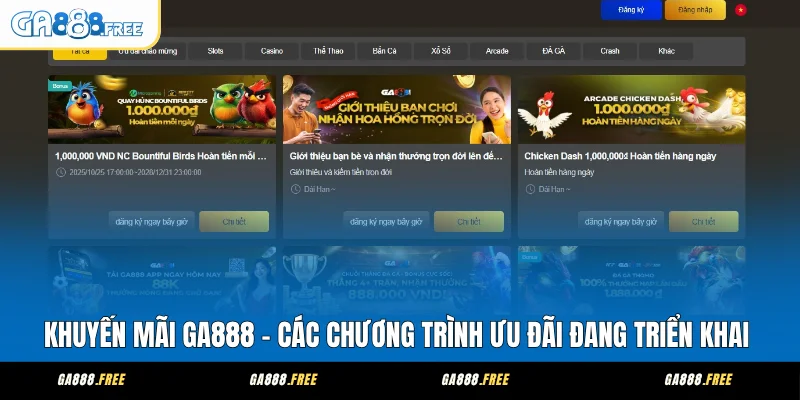 Khuyến Mãi GA888 - Các Chương Trình Ưu Đãi Đang Triển Khai